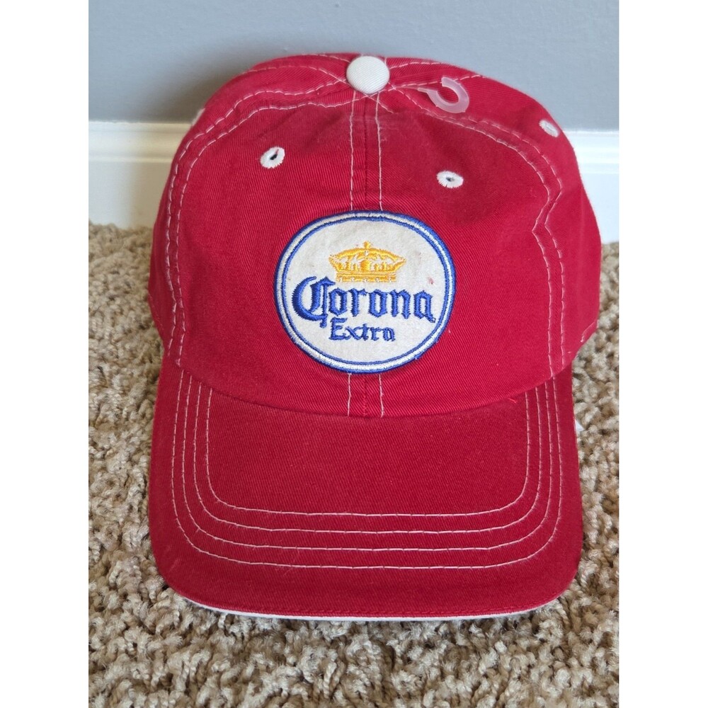NWT Vintage Corona Extra Beer Hat Red Dad Cap H3 Sportgear Licensed NOS Promo